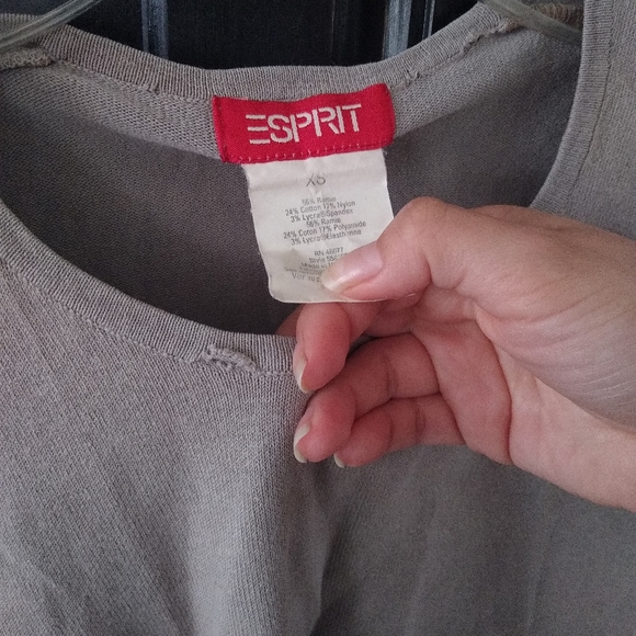 Y2K Esprit grey cropped sweatshirt - Picture 3 of 3